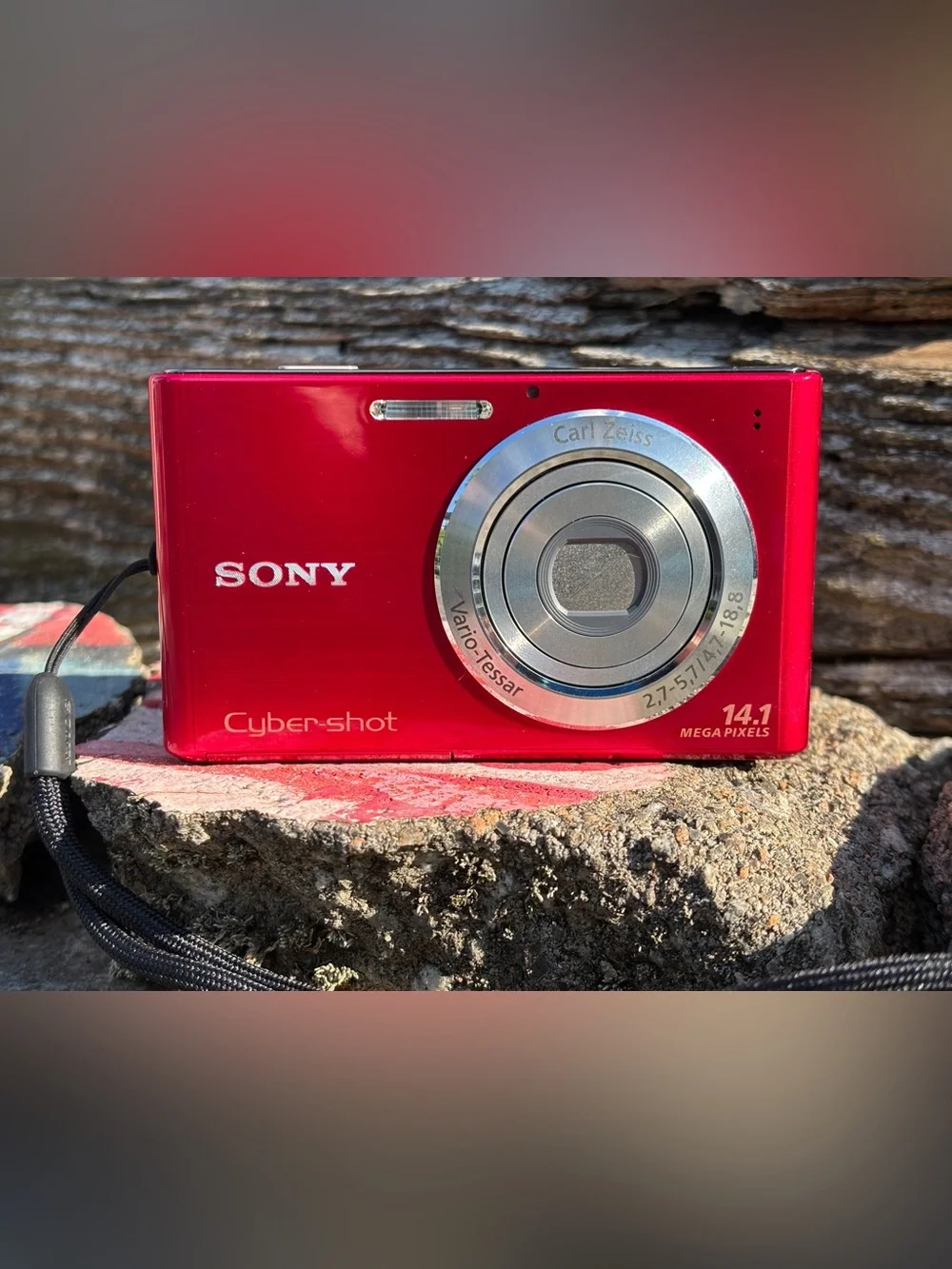 Pre-owned Sony Cyber-shot DSC-W330 14.1 MP Digital Camera, Red, with accessories